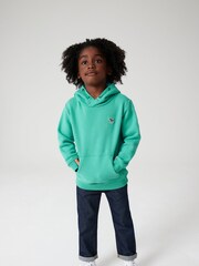 Зеленый - Худи для мальчиков с зебровым принтом и логотипом Paul Smith Junior - Изображение 1 из 6
