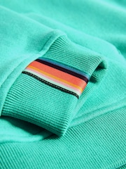 Зеленый - Худи для мальчиков с зебровым принтом и логотипом Paul Smith Junior - Изображение 6 из 6