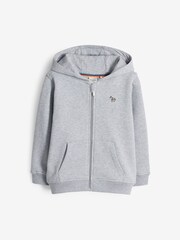 Серый - Худи на молнии для мальчиков Paul Smith - Изображение 6 из 10