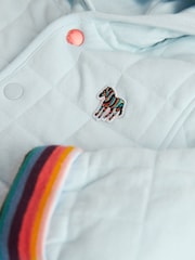 Paul Smith Junior Baby Blue Zebra Logo Quilted Jacket - Image 3 of 4