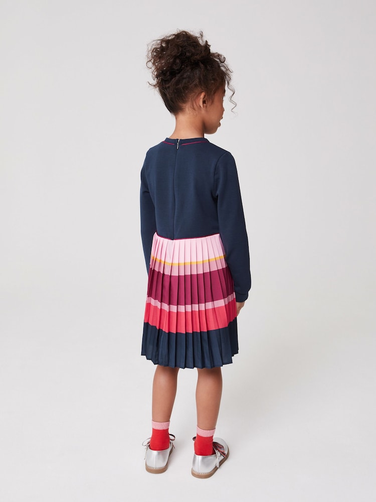 Paul Smith Junior Girls Long Sleeve Pleated Dress - Image 4 of 7