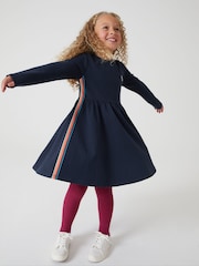Paul Smith Junior Girls Zebra Logo 'Artist Stripe' Ponte Dress - Image 2 of 9