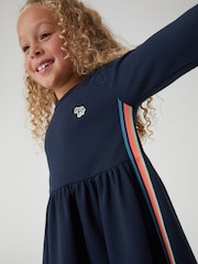 Paul Smith Junior Girls Zebra Logo 'Artist Stripe' Ponte Dress - Image 4 of 9