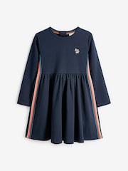 Paul Smith Junior Girls Zebra Logo 'Artist Stripe' Ponte Dress - Image 5 of 9
