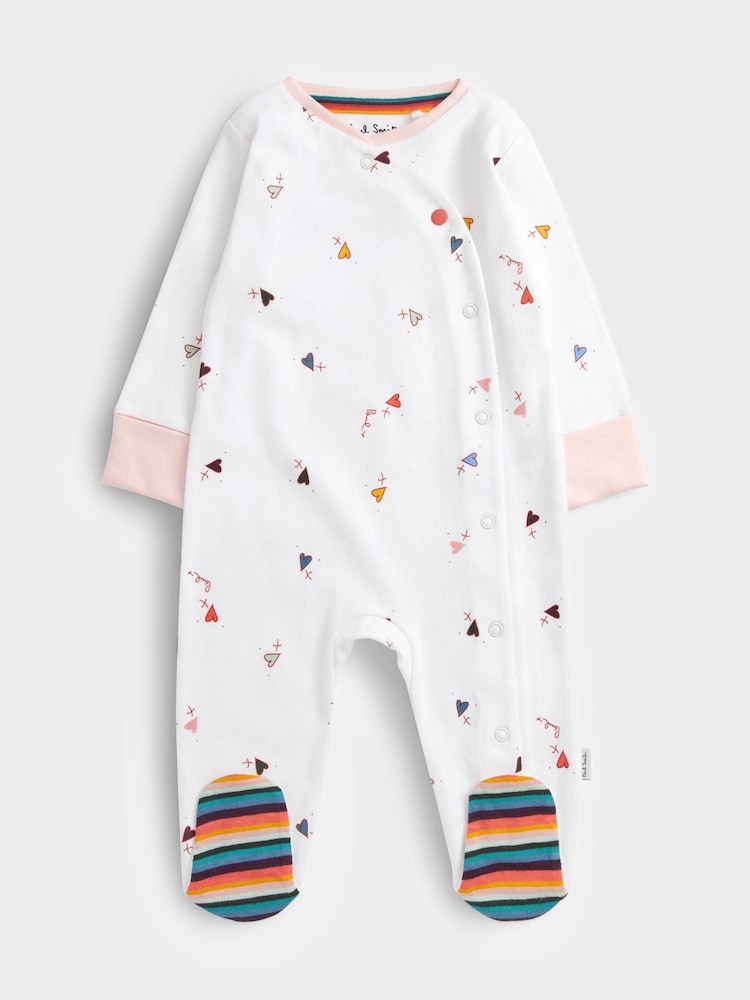 Paul Smith Baby Girls 3-Pack 'Heart' Sleepsuits - Image 2 of 7