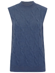 M&co Zopfstrick-Trägertop, Blau - Bild 5 von 5
