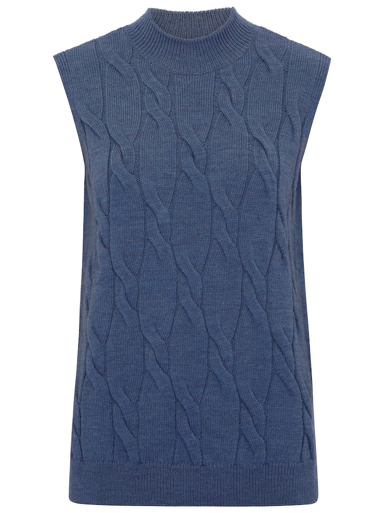M&co Zopfstrick-Trägertop, Blau - Bild 5 von 5