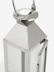 Silver Medium Metal And Glass Lantern - Image 5 of 8