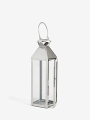 Silver Medium Metal And Glass Lantern - Image 8 of 8