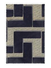 Blue Luxe Fretwork Made to Measure Curtains - Image 9 of 9