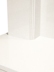 Be Modern White Tasmin Marble Curved Arch Fireplace Surround - Image 3 of 4