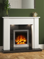 Be Modern White Elda Marble Fireplace Surround - Image 1 of 4