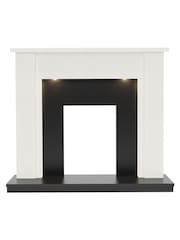 Be Modern White Elda Marble Fireplace Surround - Image 2 of 4