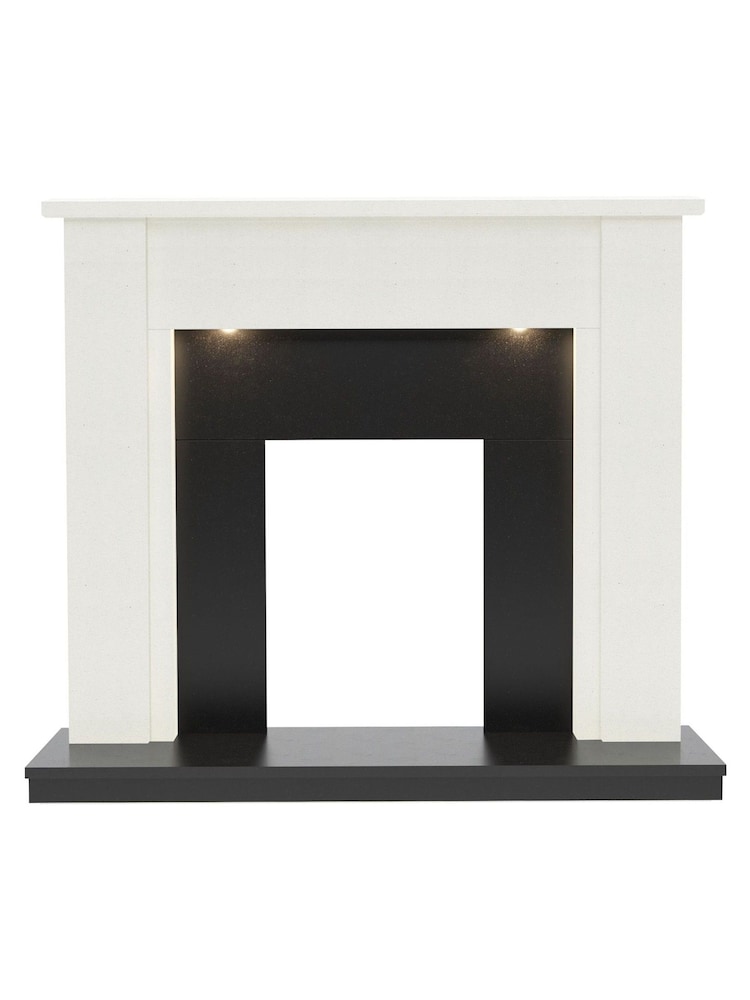 Be Modern White Elda Marble Fireplace Surround - Image 2 of 4