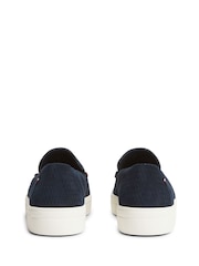 Tommy Hilfiger Blue Lightweight Suede Loafers - Image 4 of 6
