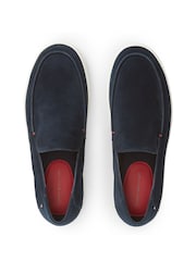 Tommy Hilfiger Blue Lightweight Suede Loafers - Image 5 of 6