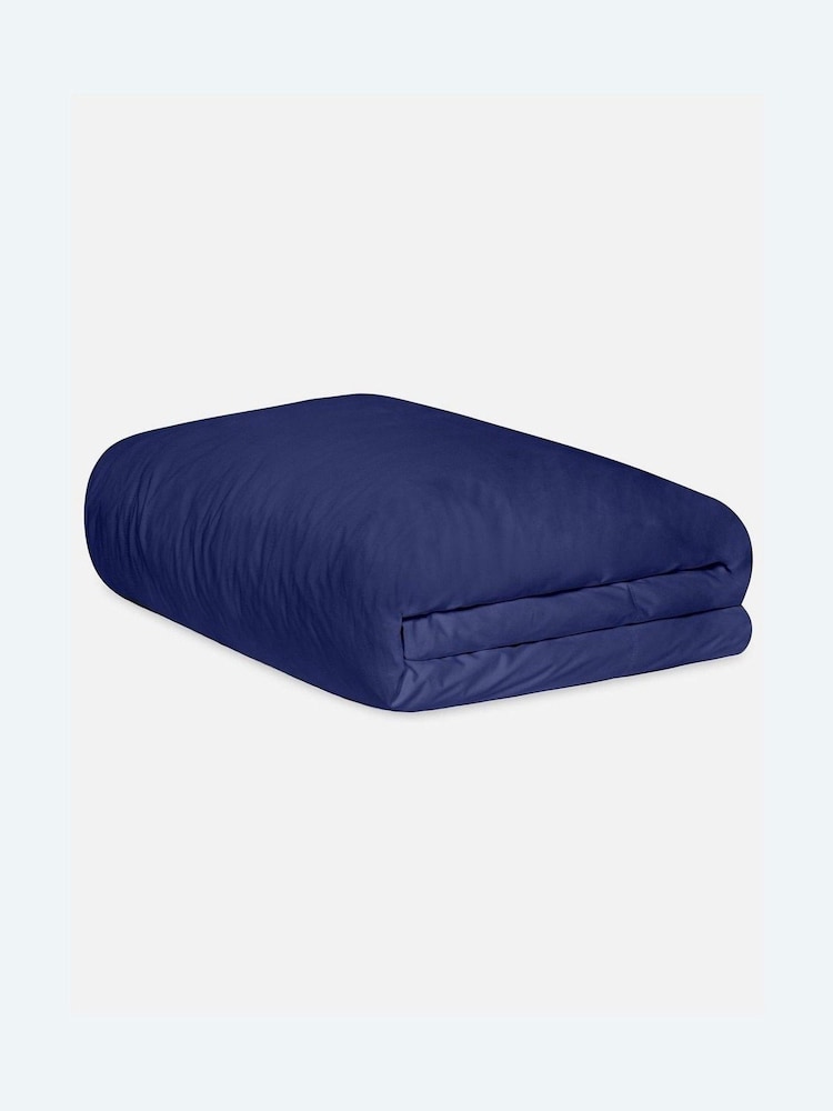 Jasper Conran London Navy Blue Satin 500 Thread Count Duvet Cover - Image 4 of 4