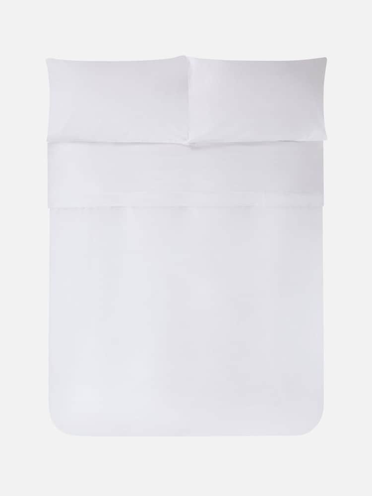 Jasper Conran London White 300 Thread Count Percale Weave Plain Duvet Cover - Image 4 of 4