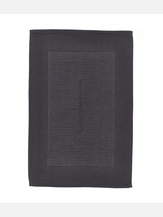 Jasper Conran London Charcoal Grey Soft Velvety Tufted Turkish 100% Cotton Bath Mat - Image 3 of 3