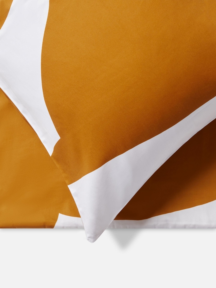 Jasper Conran London Sudan Orange Floral Leaf 300 TC Satin Duvet Cover - Image 4 of 4