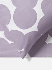 Jasper Conran London Lavender Grey 300 Thread Count Overlapping Circles Print Duvet Cover and Pillowcase Set - Image 2 of 4