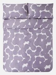 Jasper Conran London Lavender Grey 300 Thread Count Overlapping Circles Print Duvet Cover and Pillowcase Set - Image 3 of 4