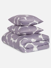 Jasper Conran London Lavender Grey 300 Thread Count Overlapping Circles Print Duvet Cover and Pillowcase Set - Image 4 of 4