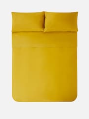 Jasper Conran London Bamboo Yellow 300 Thread Count Percale Weave Plain Duvet Cover - Image 4 of 4