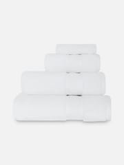 Jasper Conran London White Zero Twist Lightweight Soft Fast Drying 100% Cotton Towel - Image 3 of 5