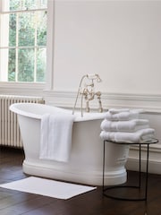 Jasper Conran London White Zero Twist Lightweight Soft Fast Drying 100% Cotton Towel - Image 4 of 5