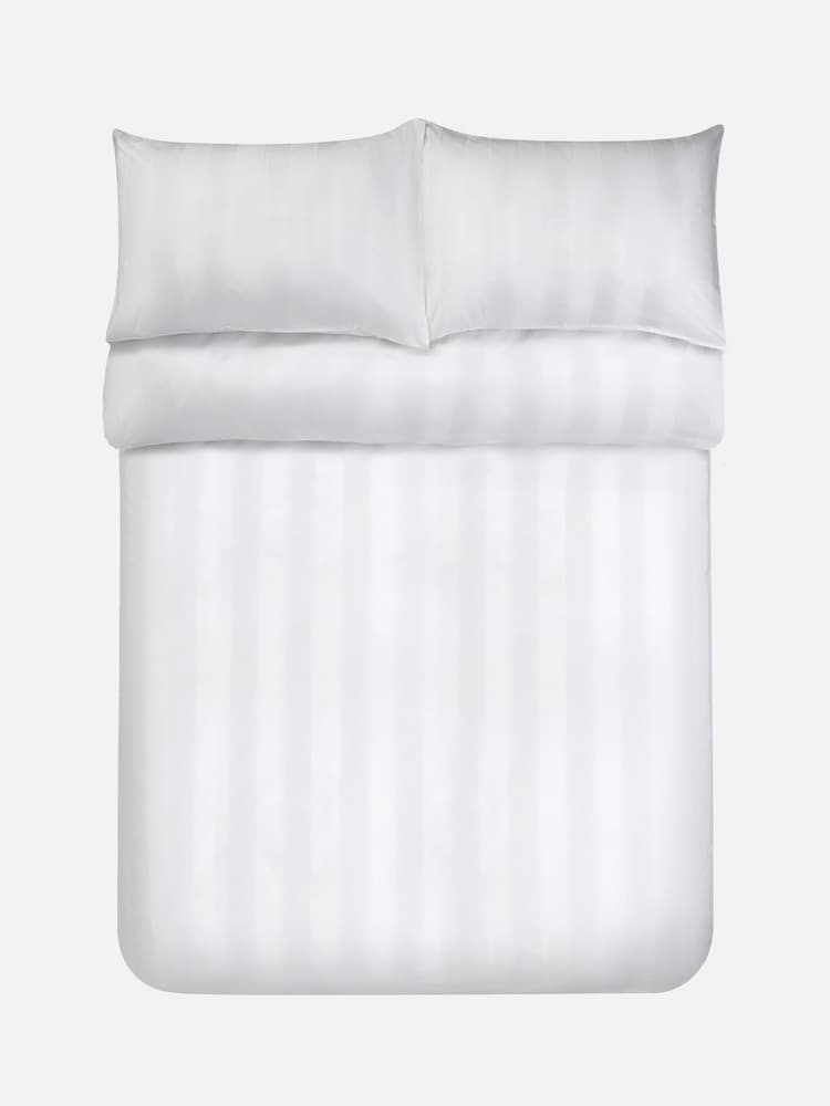 Jasper Conran London White 500 Thread Count Satin Stripe 100% Cotton Pillowcase - Image 4 of 4