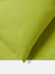 Jasper Conran London Spinach Green 100% Cotton 300 Thread Count Percale Pillowcase - Image 2 of 4
