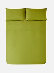 Jasper Conran London Spinach Green 100% Cotton 300 Thread Count Percale Pillowcase - Image 4 of 4