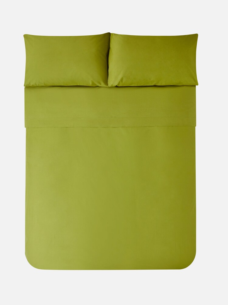 Jasper Conran London Spinach Green 100% Cotton 300 Thread Count Percale Pillowcase - Image 4 of 4