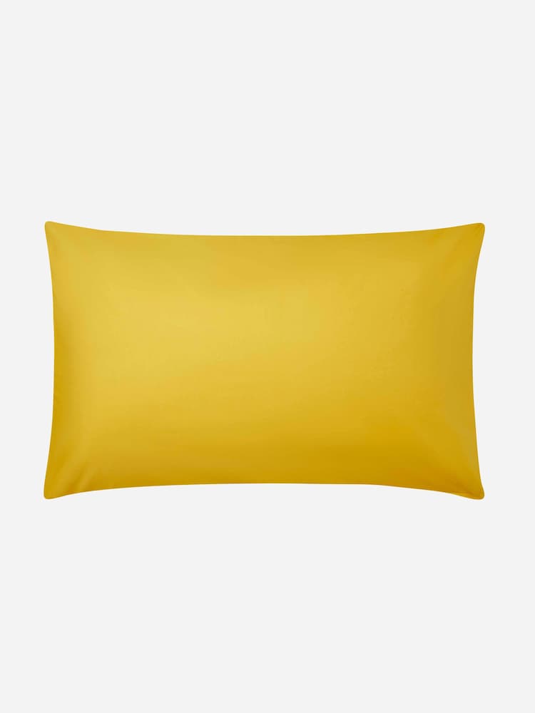 Jasper Conran London Bamboo Yellow 300 Thread Count Percale Pillowcase - Image 4 of 4
