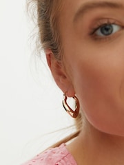 Oliver Bonas Gold Tone Helga Metal Hoop Earrings - Image 5 of 5