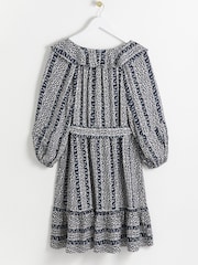 Oliver Bonas Blue Mono Mini Dress - Image 4 of 8