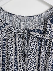 Oliver Bonas Blue Mono Mini Dress - Image 5 of 8