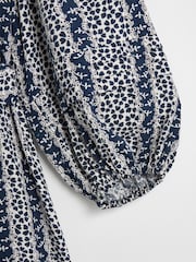 Oliver Bonas Blue Mono Mini Dress - Image 6 of 8