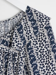 Oliver Bonas Blue Mono Mini Dress - Image 8 of 8
