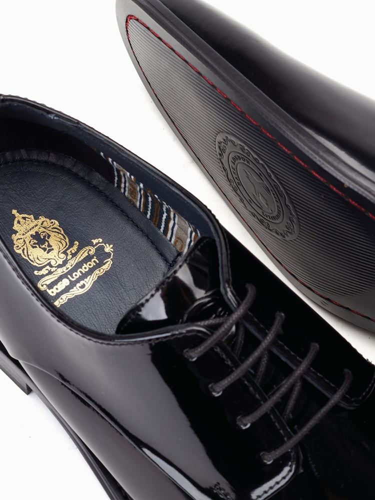 Base London Black Patent Marley Derby Shoes - Image 11 of 11 Base London Black Patent Marley Derby Shoes - Image 11 of 11
