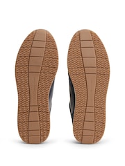 Tommy Hilfiger Blue Suede Mixed Texture Trainers - Image 6 of 6