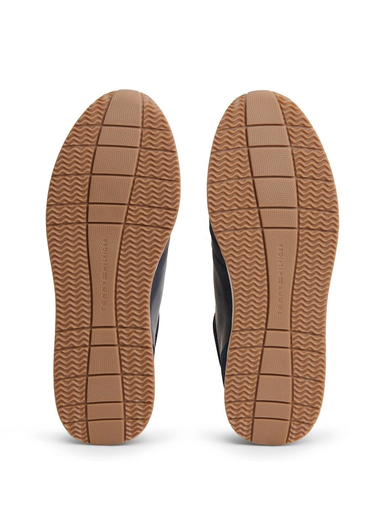 Tommy Hilfiger Blue Suede Mixed Texture Trainers - Image 6 of 6 Tommy Hilfiger Blue Suede Mixed Texture Trainers - Image 6 of 6