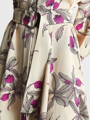 Reiss Cream Zoe Orchid Print Mini Dress - Image 6 of 6