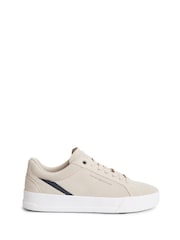 Tommy Hilfiger Natural Suede Court Trainers - Image 1 of 6