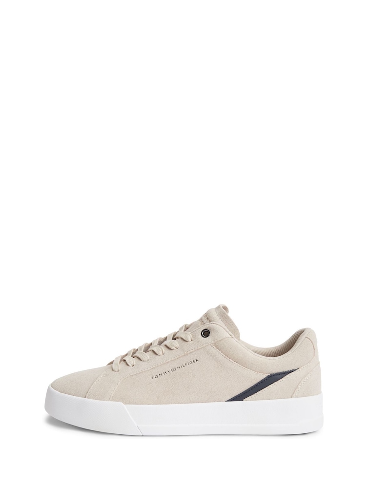 Tommy Hilfiger Natural Suede Court Trainers - Image 2 of 6 Tommy Hilfiger Natural Suede Court Trainers - Image 2 of 6