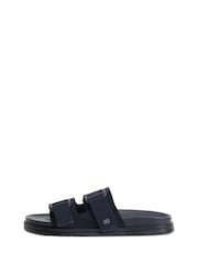 Tommy Hilfiger Blue Webbing Strap Buckle Suede Sandals - Image 2 of 6