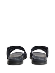 Tommy Hilfiger Blue Webbing Strap Buckle Suede Sandals - Image 4 of 6