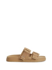 Tommy Hilfiger Natural Webbing Strap Buckle Suede Sandals - Image 1 of 6