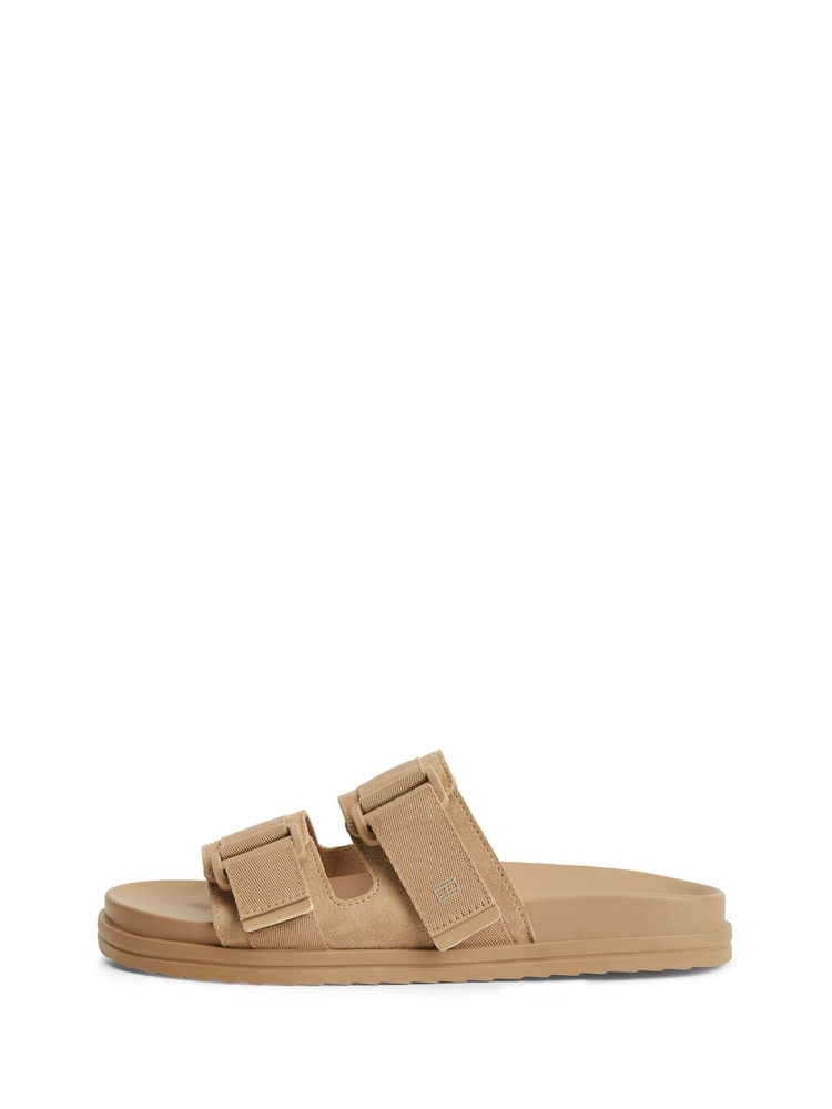 Tommy Hilfiger Natural Webbing Strap Buckle Suede Sandals - Image 2 of 6 Tommy Hilfiger Natural Webbing Strap Buckle Suede Sandals - Image 2 of 6